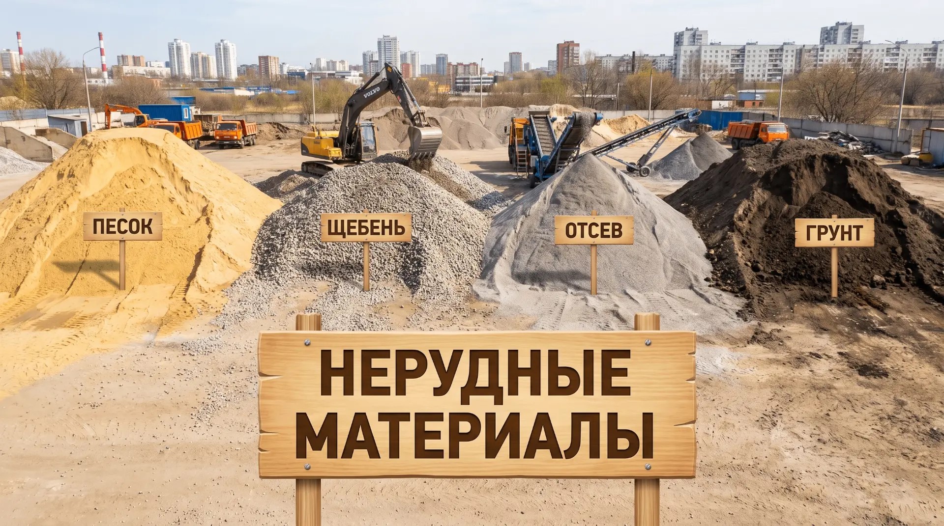 Нерудные материалы в Новосибирске: Как правильно выбрать и выгодно купить песок, щебень, отсев и грунт